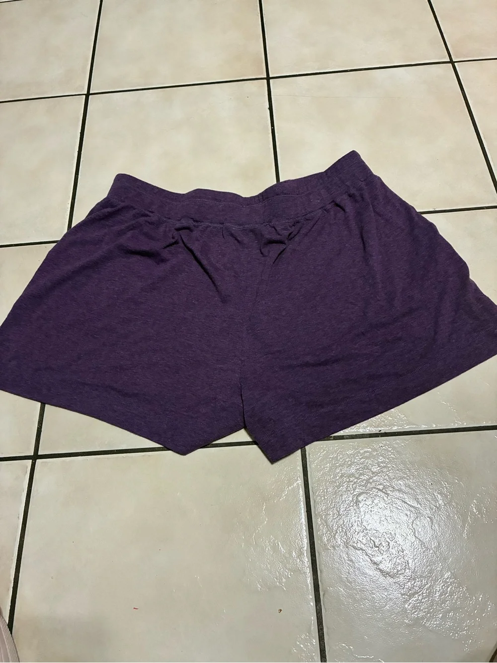 Cuddl Duds Heathered Purple Athletic Lounge Shorts